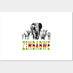 Africa's Big Five for Zimbabwe Fans Posters and Art